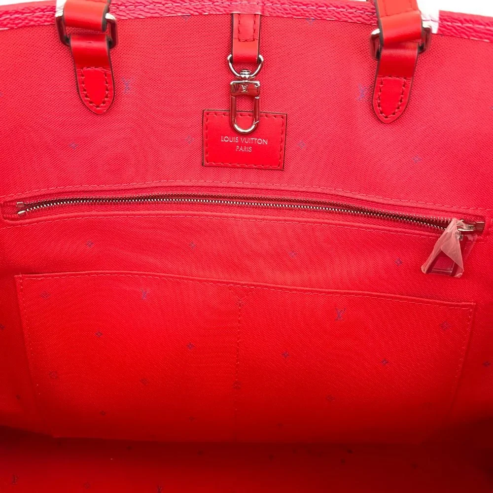 Auc Louis Vuitton Monogram Giant Escale OnTheGo GM 2WAY Bag Rouge SD0290 - Picture 12 of 15